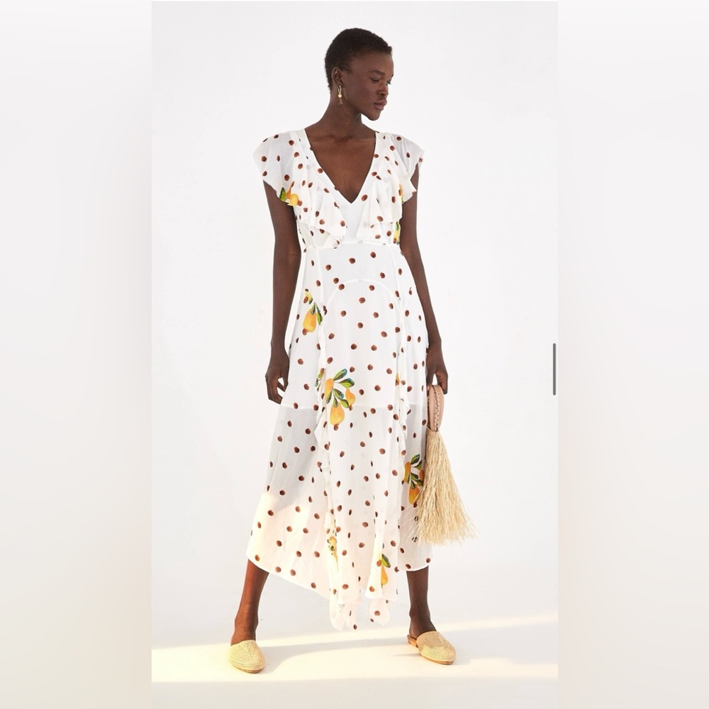 Farm Rio Cashew Dot Maxi Dress- size medium